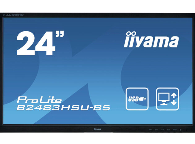 IIYAMA used οθόνη B2483HSU LED, 24" 1920x1080, VGA/DVI/DisplayPort, χωρίς βάση, Grade B