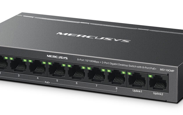 MERCUSYS Desktop Switch MS110CMP, 8x 10/100Mbps PoE+, 2x Gigabit, Ver. 1.0