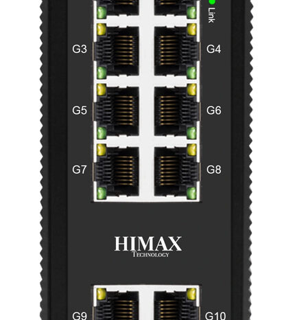 HIMAX industrial PoE switch PS1802FG-I, 8x GE PoE/2x GE/2x GF SFP θύρες, έως 1000Mbps