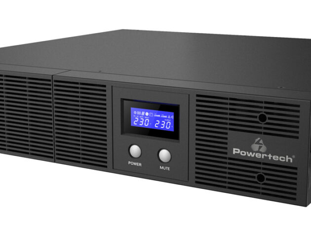 POWERTECH UPS Line Interactive PT-1408 για rack 2U, με οθόνη, 2200VA/1540W, 4x AC output