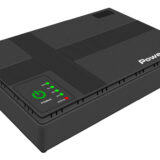 POWERTECH mini DC UPS PT-1434, 18W, 10400mAh, 3x DC, USB/LAN/POE, μαύρο