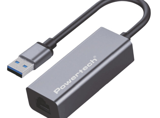 POWERTECH αντάπτορας δικτύου PT-1454, USB, 1000Mbps Ethernet, γκρι