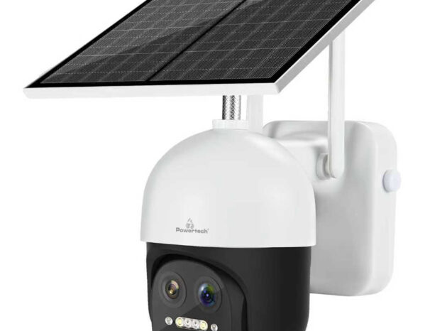 POWERTECH smart ηλιακή κάμερα PT-1497, dual lens, 3MP, 4G, PTZ, SD, IP65