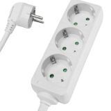 POWERTECH πολύπριζο PT-868, 3x schuko, 16A, 1.5m, λευκό