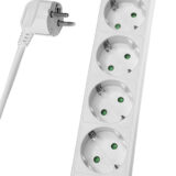 POWERTECH πολύπριζο PT-874, 5x schuko, 16A, 1.5m, λευκό