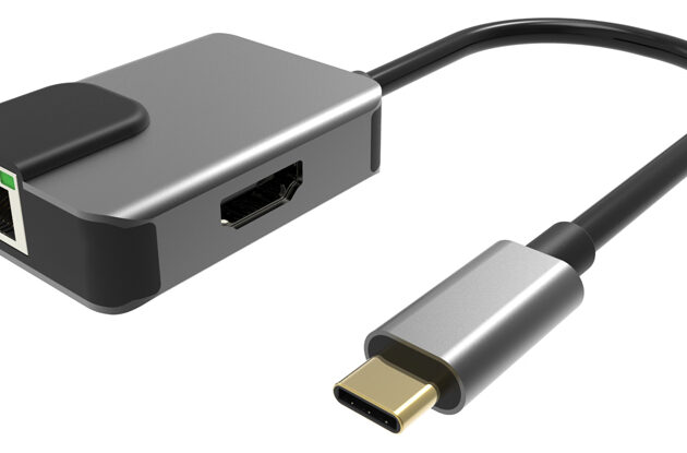 POWERTECH docking station PTH-053, 3 θυρών, USB-C, 65W PD, 4K, γκρι