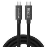 POWERTECH καλώδιο USB-C PTR-0165, USB4, 240W, 40Gbps, 8K/60Hz, 1m, μαύρο