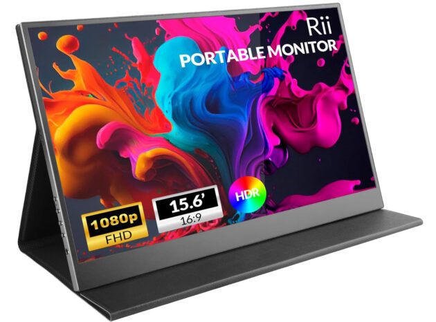 RIITEK φορητή οθόνη RS100, IPS, 15.6" 1920x1080, HDR, mini HDMI/USB-C, με ηχεία
