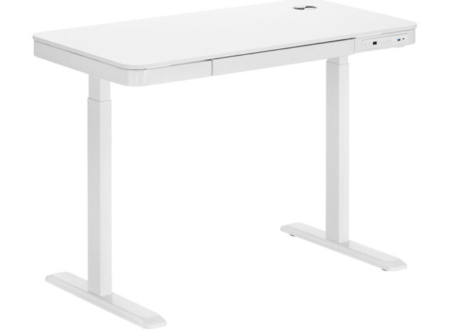 BRATECK ηλεκτρικό γραφείο S08-22DSWW με συρτάρι, 118x60x72~120cm, λευκό