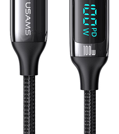 USAMS καλώδιο USB Type-C US-SJ546, 100W/5A, 1.2m, μαύρο