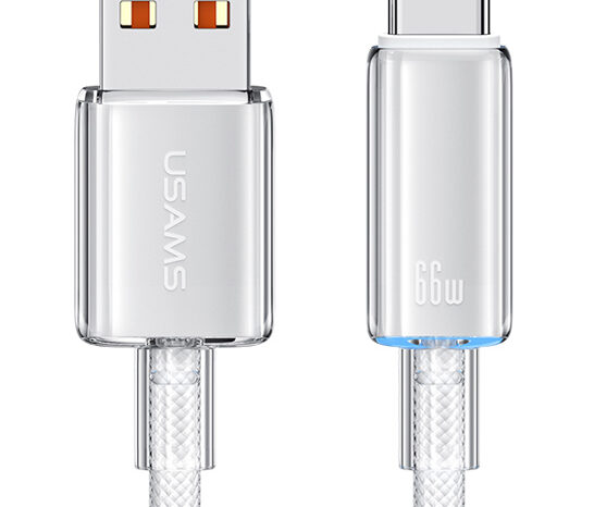 USAMS καλώδιο USB-C σε USB US-SJ658, 66W, 480Mbps, 1.2m, λευκό