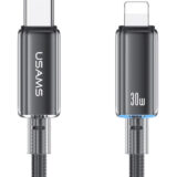 USAMS καλώδιο Lightning σε USB-C US-SJ659, 30W, 480Mbps, 1.2m, μαύρο