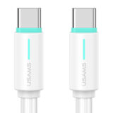 USAMS καλώδιο USB-C US-SJ734, 60W, 480Mbps, 1m, λευκό