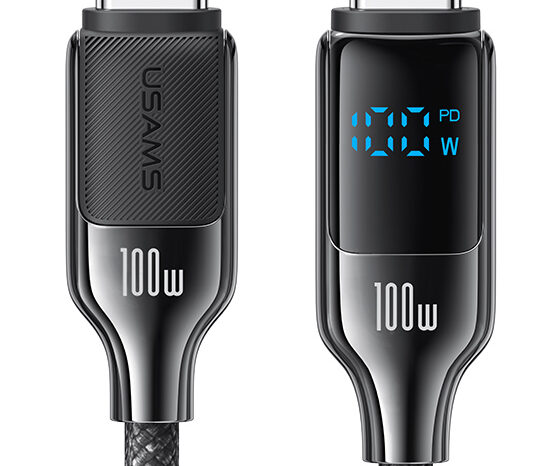 USAMS καλώδιο USB-C SJ742, 100W, 480Mbps, 1.2m, μαύρο