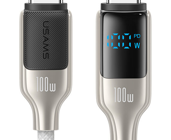 USAMS καλώδιο USB-C SJ742, 100W, 480Mbps, 1.2m, λευκό