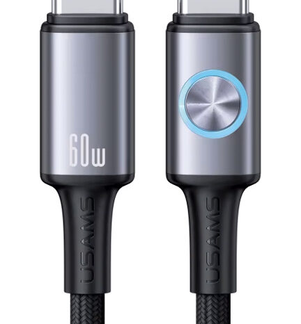 USAMS καλώδιο USB-C SJ752, 60W, 480Mbps, 1.2m, μαύρο
