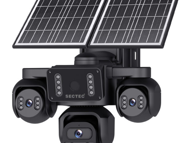SECTEC smart ηλιακή κάμερα ST-523-9MAOV-4G-EU, triple lens, 3MP, 4G, SD, PTZ, IP66