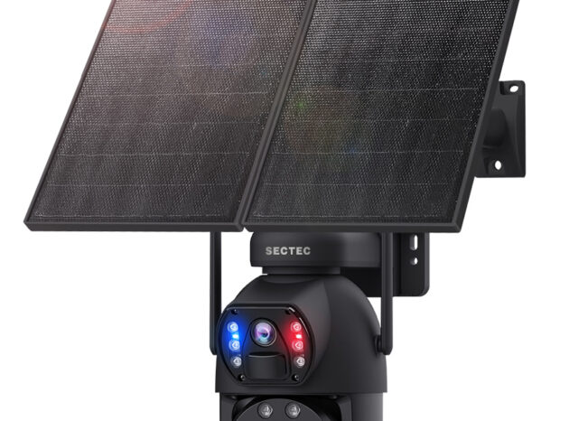 SECTEC smart ηλιακή κάμερα ST-598-6M-4G-20W-EU, 3MP dual lens, 20x zoom, 4G, SD, PTZ