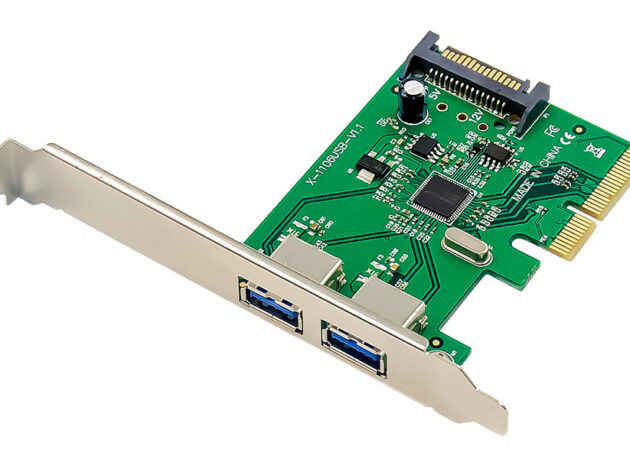POWERTECH κάρτα επέκτασης PCIe x4 σε 2x USB ST619, 10Gbps, ASM1142