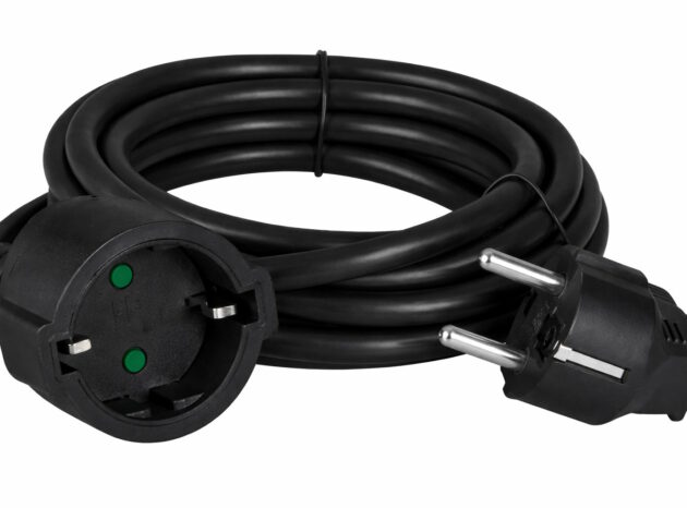 POWERTECH μπαλαντέζα ρεύματος PT-1562, 1x schuko, 16A, 5m, μαύρη