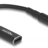DELOCK αντάπτορας τροφοδοσίας laptop 60036, USB-C σε Dell 4.5x3.0mm, 15cm, μαύρος