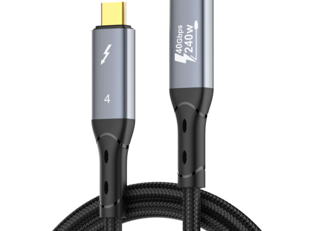 LDNIO καλώδιο USB-C TC-11c, 240W, 40Gbps, 8K/60Hz, 1m, μαύρο