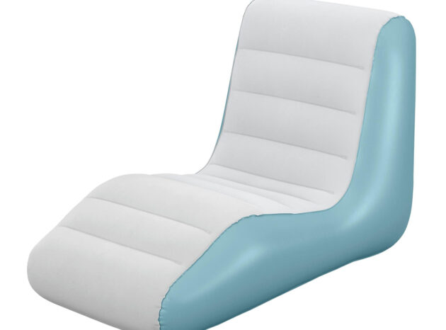 BESTWAY φουσκωτή πολυθρόνα 75127, 133x79x88cm, γαλάζια/λευκή