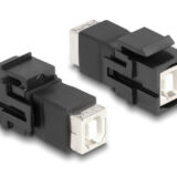 DELOCK Keystone module USB Type-B 86600, θηλυκό σε θηλυκό, μαύρο