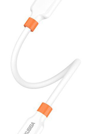 KAKUSIGA καλώδιο USB-C σε USB KSC-1024, σιλικόνης, 5A, 480Mbps, 0.25m, λευκό