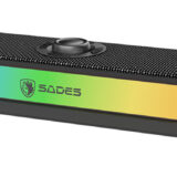 SADES soundbar Posevolt με RGB φωτισμό, 10W, Bluetooth & USB-C/USB, μαύρο