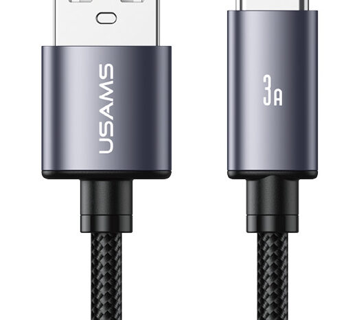 USAMS καλώδιο USB-C σε USB SJ767, 3A, 480Mbps, 1m, μαύρο