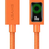 USAMS καλώδιο USB-C SJ773, 60W, 480Mbps, 1.2m, πορτοκαλί