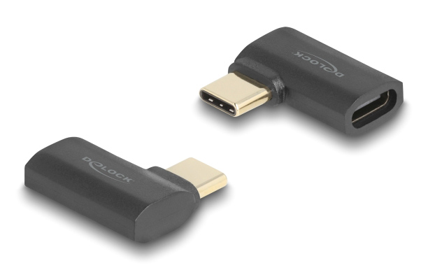 DELOCK αντάπτορας USB-C 60245, αρσενικό σε θηλυκό, 240W, 40Gbps, μαύρος