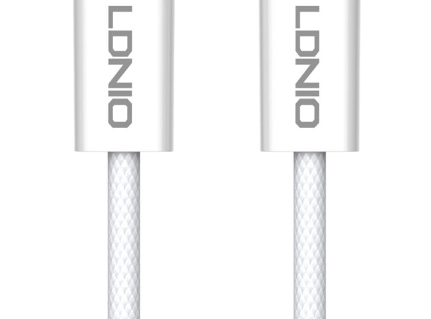 LDNIO καλώδιο USB-C iP-901c, 65W, 480Mbps, 1m, λευκό