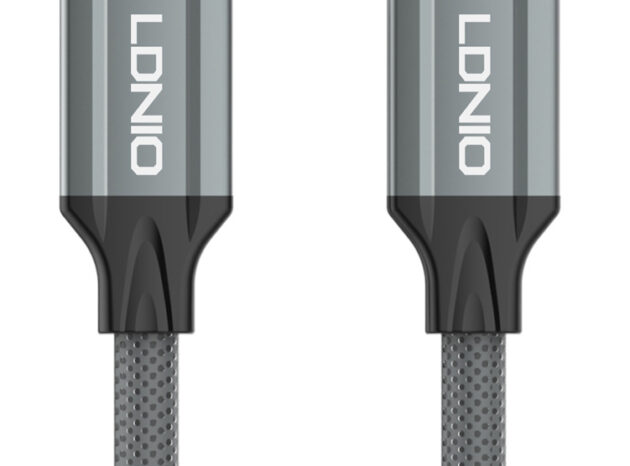 LDNIO καλώδιο USB-C iP-441c, 65W, 480Mbps, 1m, γκρι