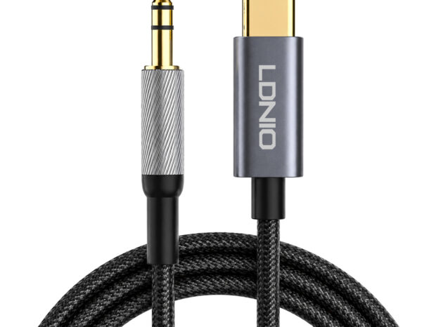 LDNIO καλώδιο USB-C σε 3.5mm LS-Y92c, 2m, μαύρο
