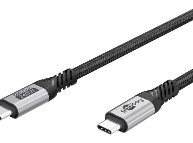 GOOBAY καλώδιο USB-C 74776, USB4, 240W, 80Gbps, 16K/60Hz, 1.5m, μαύρο