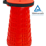 POWERTECH πτυσσόμενο καρεκλάκι HUH-0233, αντοχή έως 250kg, 25.5x45cm, κόκκινο
