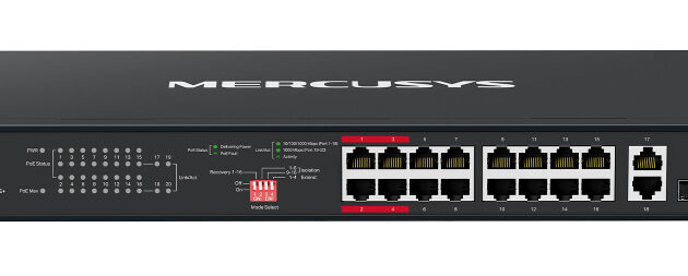 MERCUSYS rackmount switch MS120GP, 20x Gigabit θύρες, PoE+, V1.0