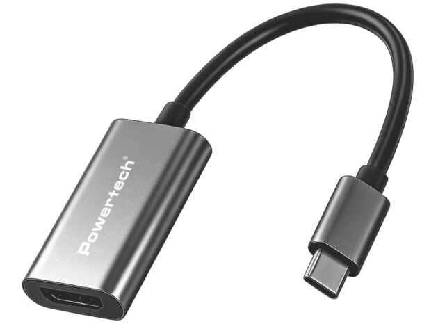 POWERTECH αντάπτορας USB-C σε HDMI PTR-0208, 4K/30Hz, 10 Gbps, γκρι