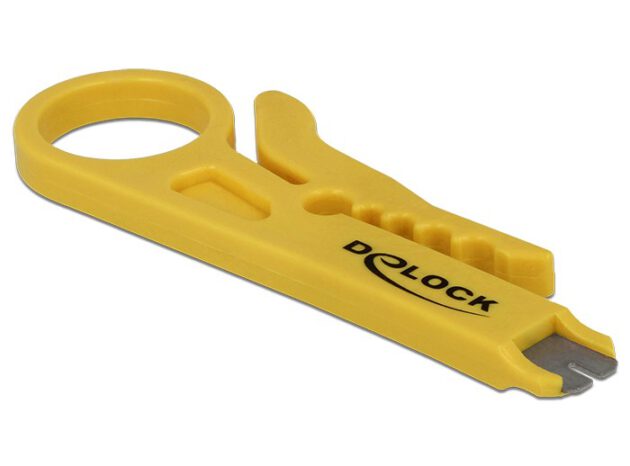 DELOCK Insertion Tool και Cable Stripper 18411, κίτρινο