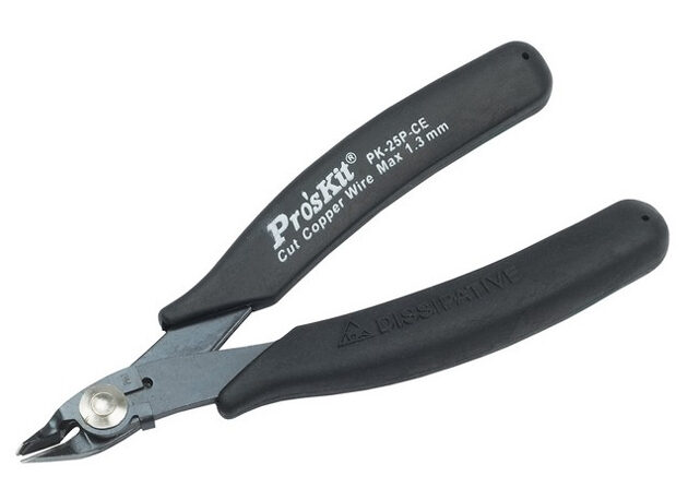 PROSKIT πλαγιοκόφτης 1PK-25P-CE με αγώγιμες λαβές, max Φ1.6mm, 130mm