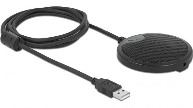 DELOCK μικρόφωνο 20672, πυκνωτικό, omnidirectional, με mute, USB