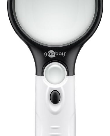 GOOBAY μεγεθυντικός φακός χειρός 41255 με φωτισμό LED, 1.75x & 12.25x