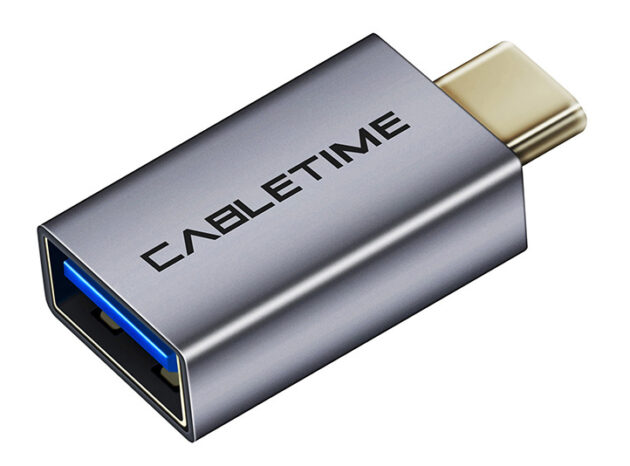 CABLETIME αντάπτορας USB-C σε USB CT-CMAFOTG, 5Gbps, γκρι