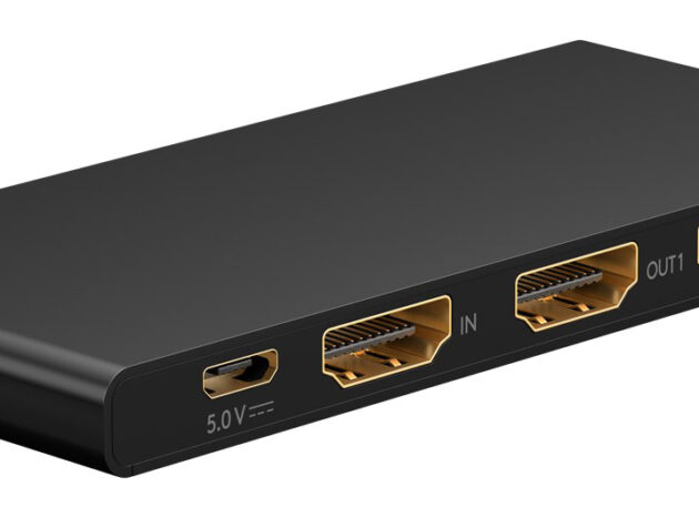 GOOBAY HDMI splitter 58481, 1-in σε 2-out, 4K/60Hz, μαύρο