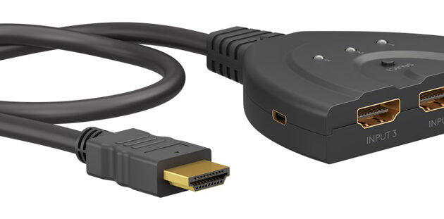 GOOBAY HDMI switch 58488, 3-in σε 1-out, 4K/60Hz, μαύρο