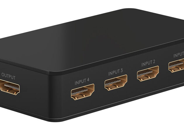 GOOBAY HDMI switch 58489 με τηλεχειριστήριο, 4 σε 1, 4K/60Hz, μαύρο