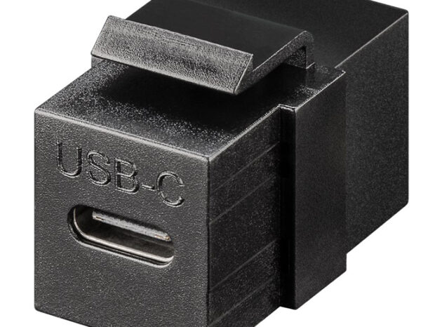 GOOBAY keystone module USB-C 3.2 Gen 2 61261, θηλυκό σε θηλυκό, μαύρο