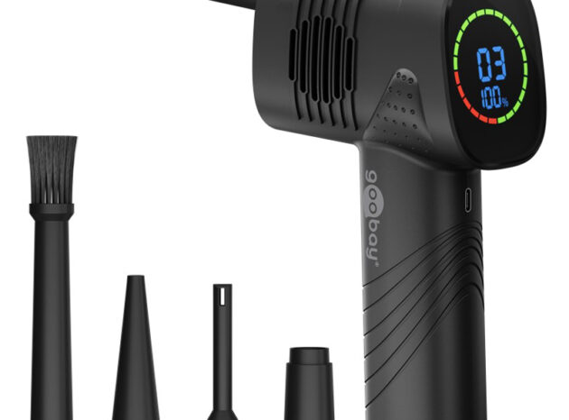 GOOBAY ηλεκτρικό air duster 61667, LED οθόνη, 46.8W, 2000mAh, μαύρο